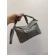 LOEWE Small Puzzle bag in soft grained calfskin Pearl Grey