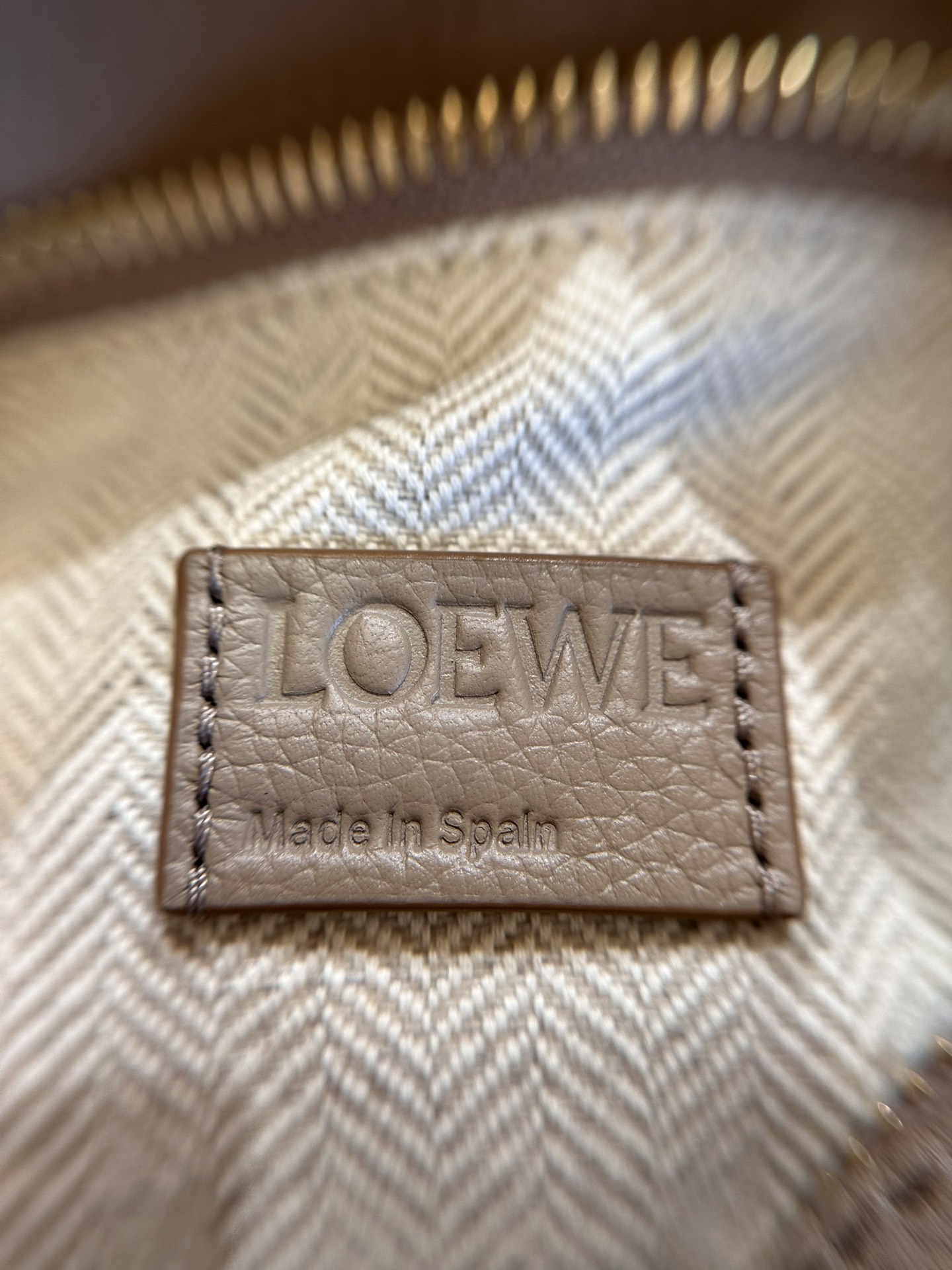 LOEWE Small Puzzle bag in soft grained calfskin Sand