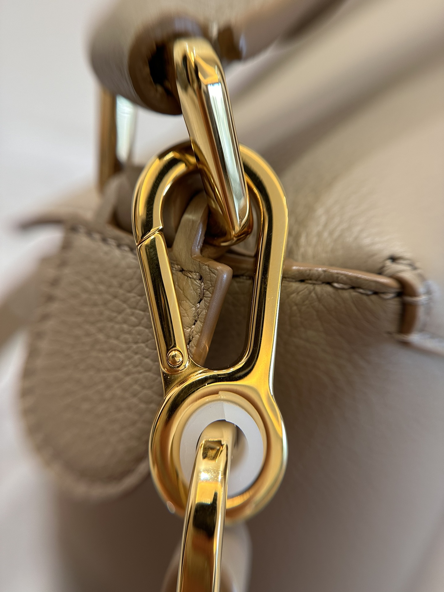 LOEWE Small Puzzle bag in soft grained calfskin Sand