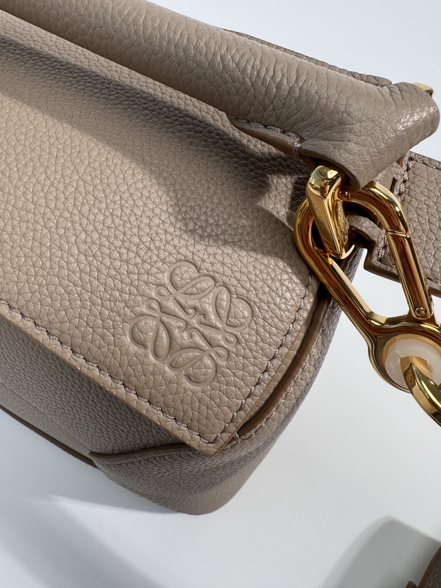 LOEWE Small Puzzle bag in soft grained calfskin Sand