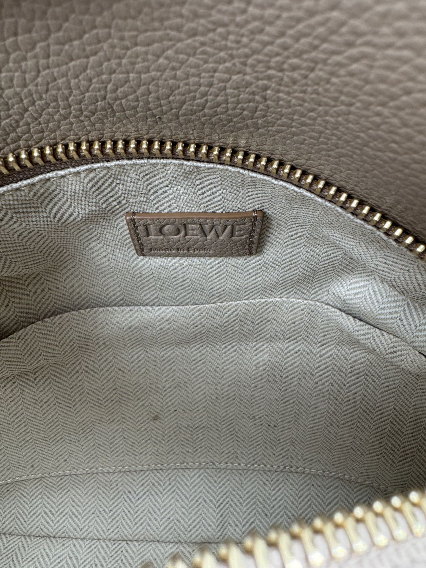 LOEWE Small Puzzle bag in soft grained calfskin Sand