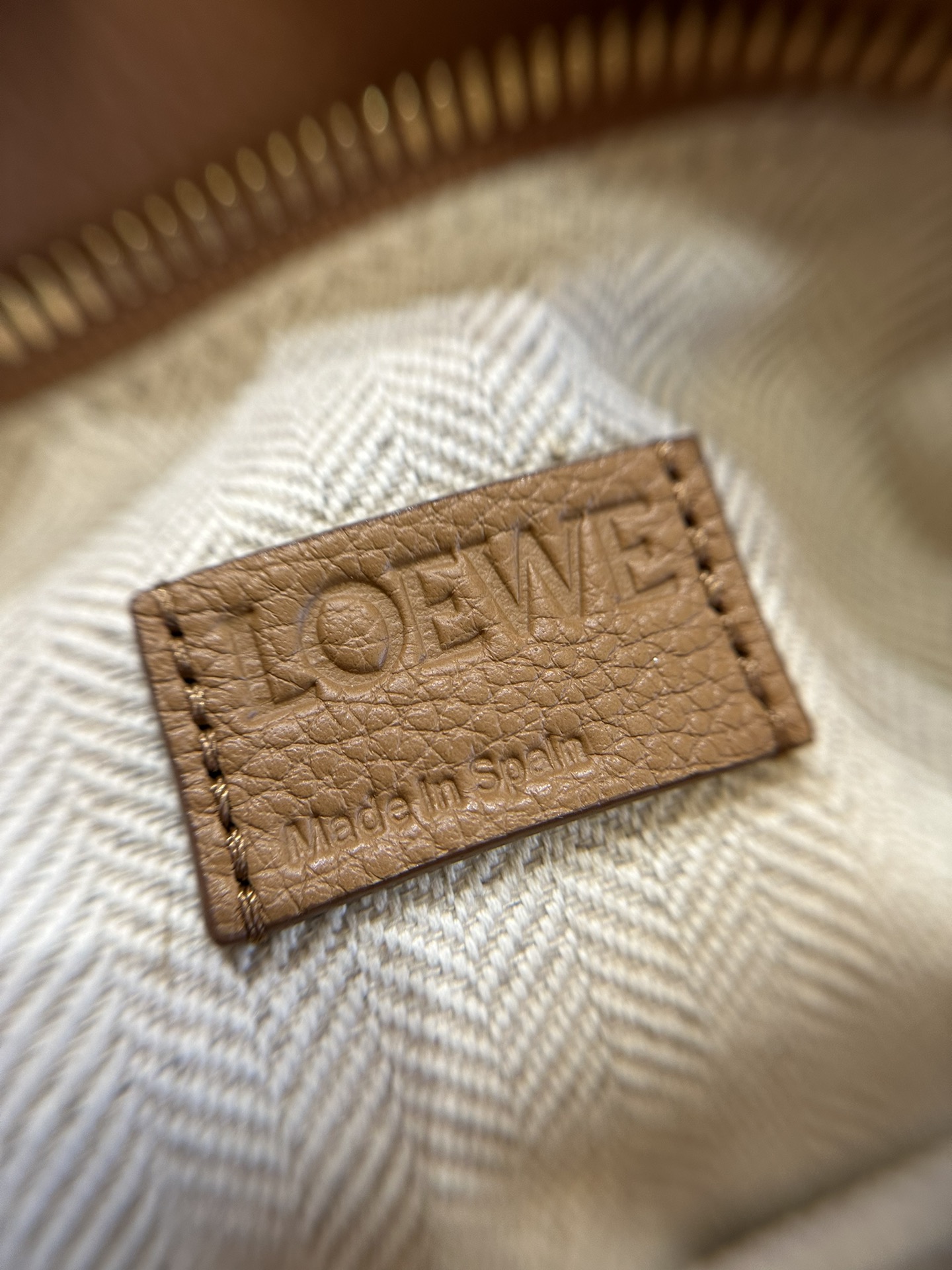 LOEWE Small Puzzle bag in soft grained calfskin Toffee