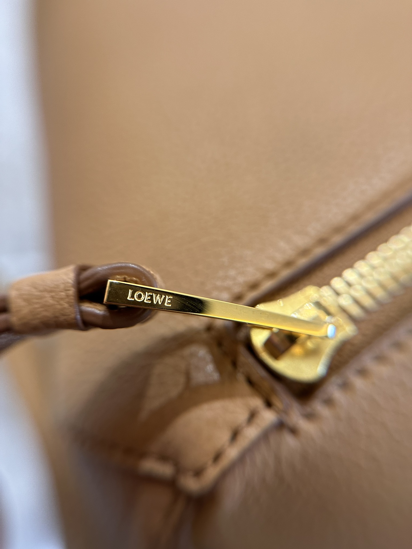 LOEWE Small Puzzle bag in soft grained calfskin Toffee