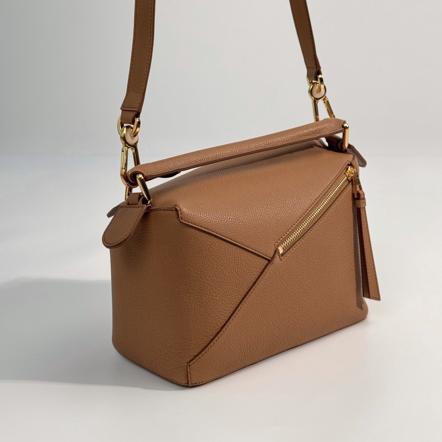 LOEWE Small Puzzle bag in soft grained calfskin Toffee