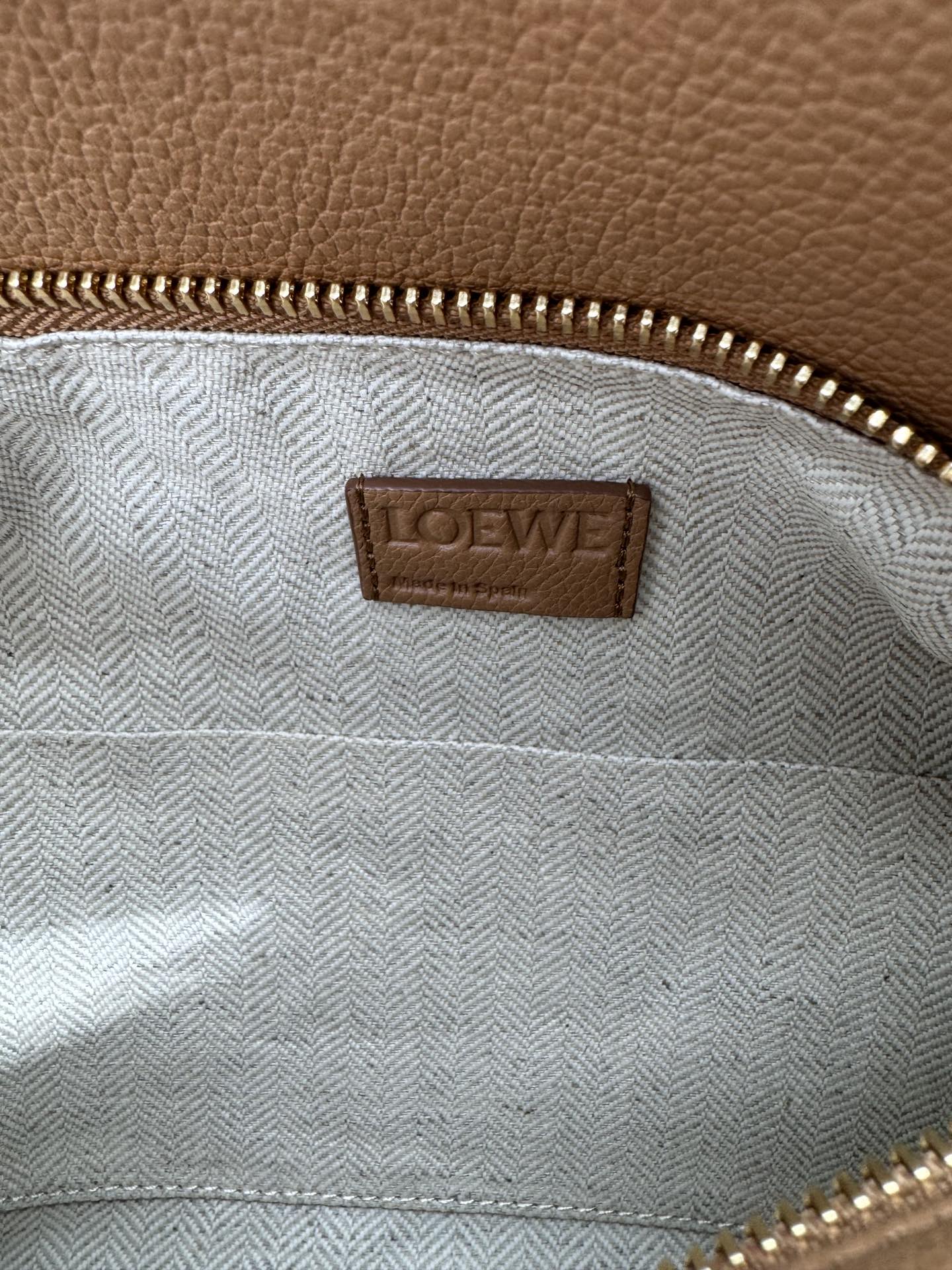 LOEWE Small Puzzle bag in soft grained calfskin Toffee