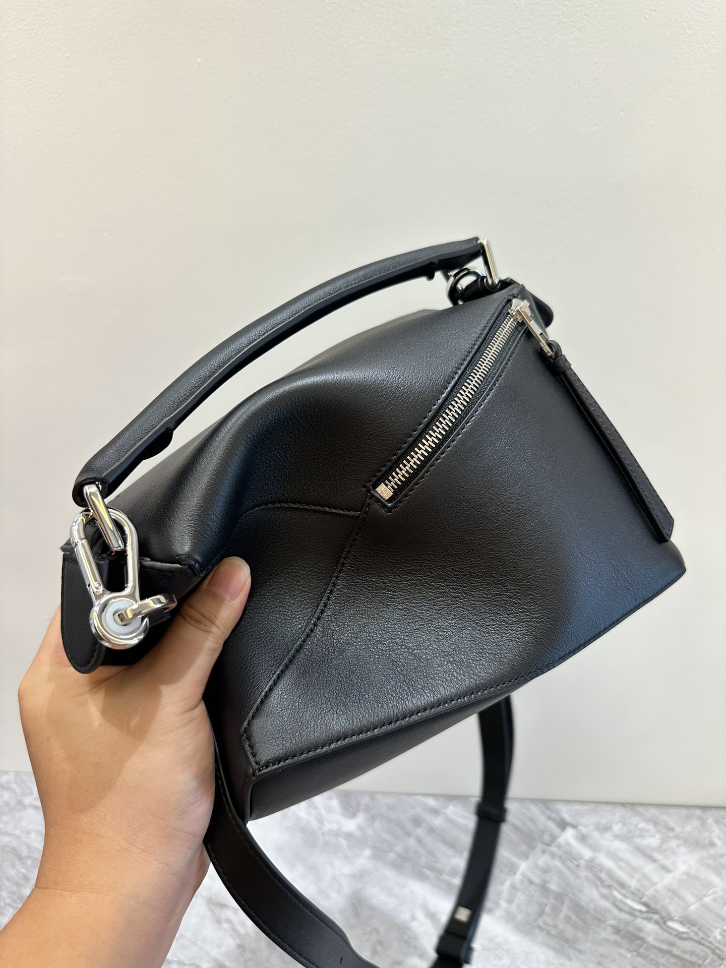 LOEWE Small Puzzle bag in classic calfskin Black