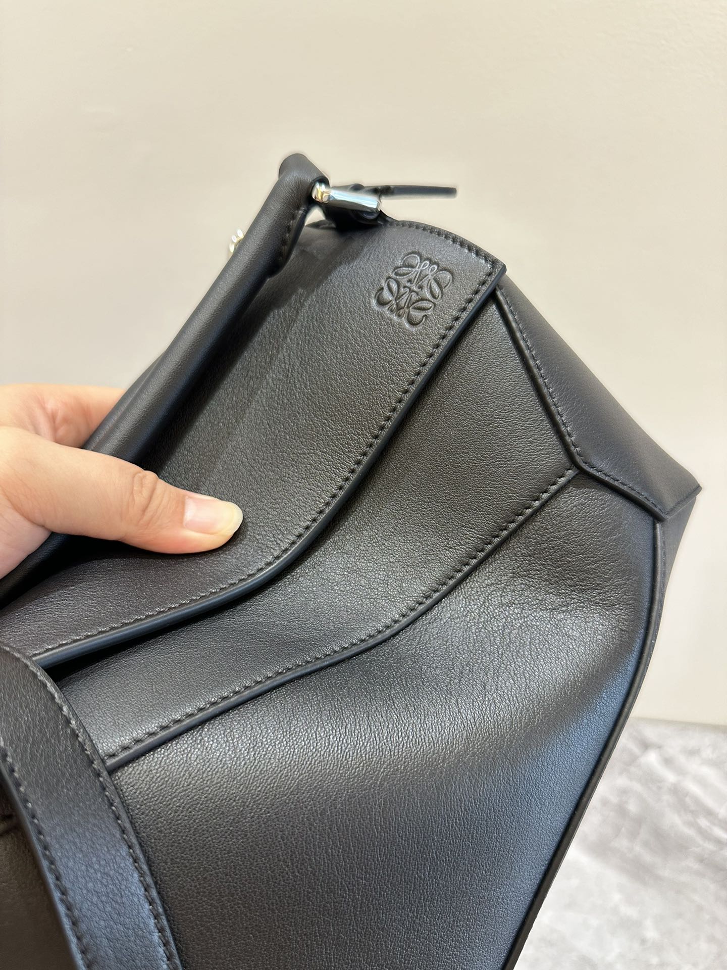 LOEWE Small Puzzle bag in classic calfskin Black