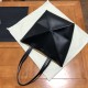 LOEWE Medium Puzzle Fold tote in shiny calfskin Black