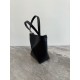 LOEWE Mini Puzzle Fold tote in shiny calfskin Black