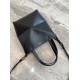 LOEWE Mini Puzzle Fold tote in shiny calfskin Black