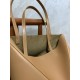 LOEWE Medium Puzzle Fold tote in shiny calfskin Warm Desert