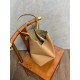 LOEWE Medium Puzzle Fold tote in shiny calfskin Warm Desert