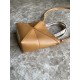 LOEWE Mini Puzzle Fold tote in shiny calfskin Warm Desert