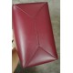 LOEWE Mini/Medium Puzzle Fold tote in shiny calfskin Dark Burgundy