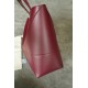 LOEWE Mini/Medium Puzzle Fold tote in shiny calfskin Dark Burgundy