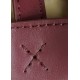 LOEWE Mini/Medium Puzzle Fold tote in shiny calfskin Dark Burgundy