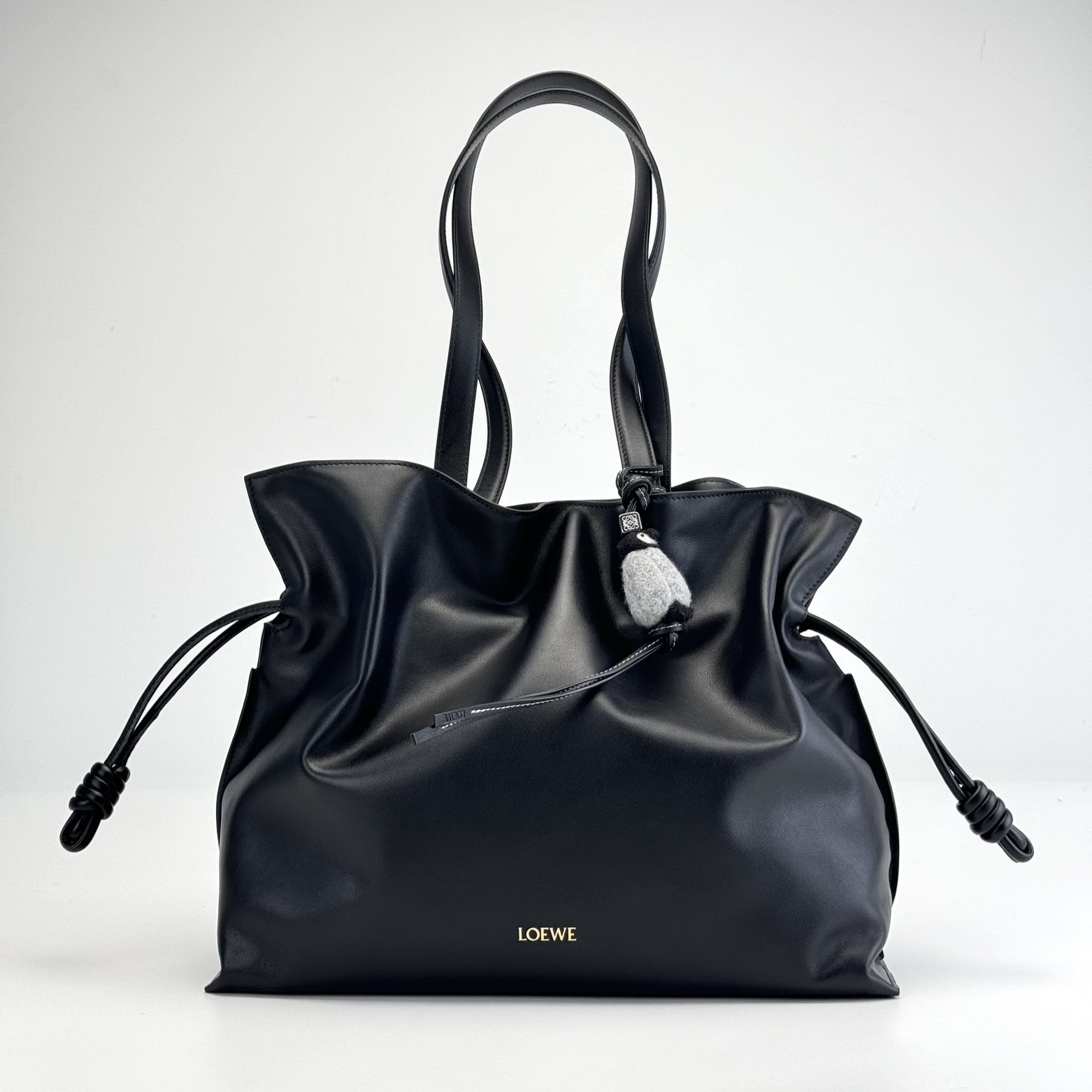 LOEWE Large Flamenco clutch in nappa calfskin Black