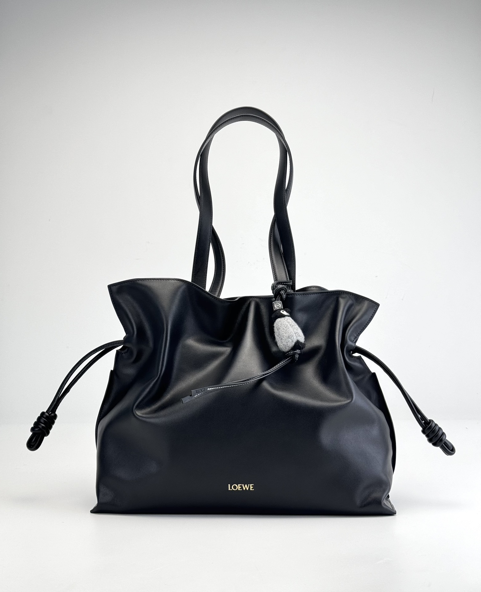 LOEWE Large Flamenco clutch in nappa calfskin Black