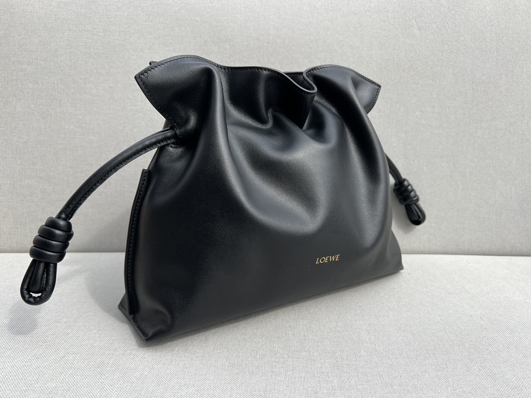 LOEWE Medium Flamenco clutch in nappa calfskin Black