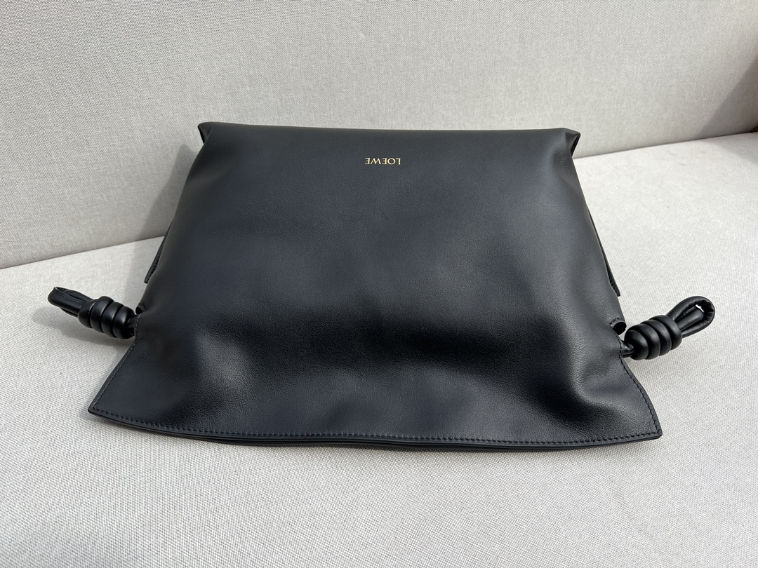 LOEWE Medium Flamenco clutch in nappa calfskin Black