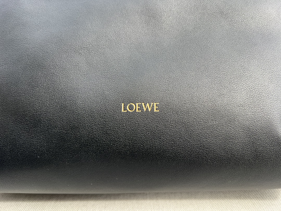 LOEWE Medium Flamenco clutch in nappa calfskin Black