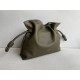 LOEWE Medium Flamenco clutch in nappa calfskin Dark Khaki Green