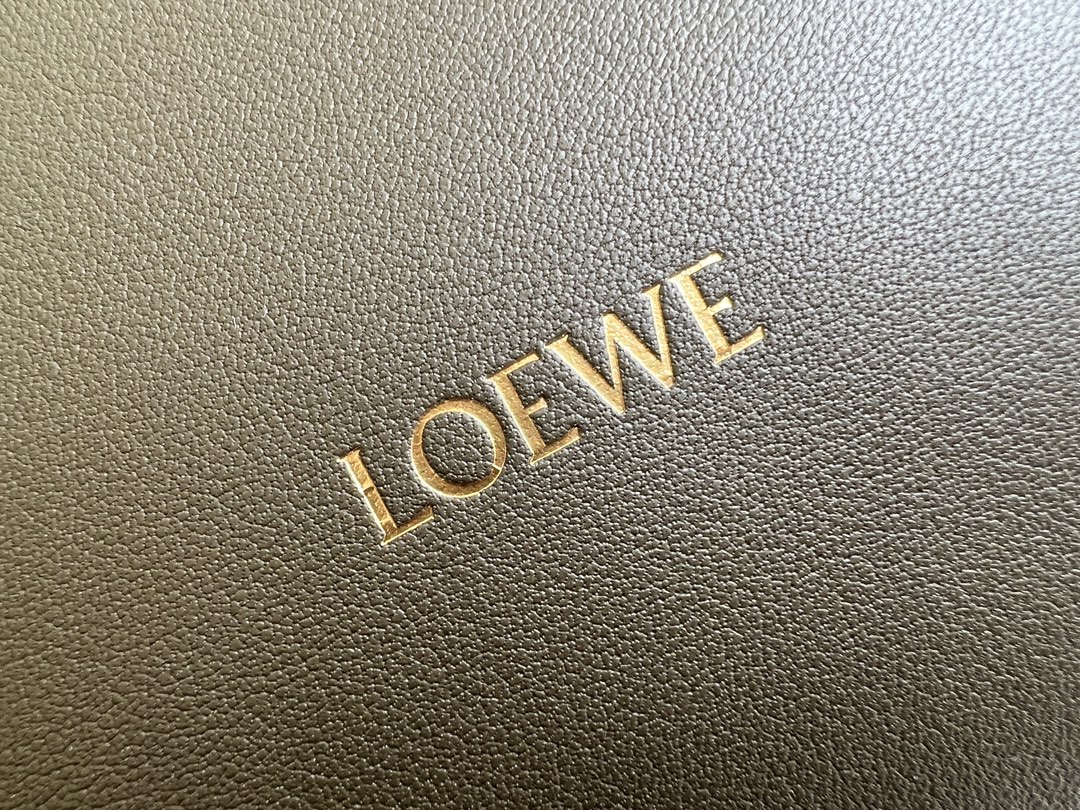 LOEWE Medium Flamenco clutch in nappa calfskin Dark Khaki Green