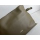 LOEWE Medium Flamenco clutch in nappa calfskin Dark Khaki Green