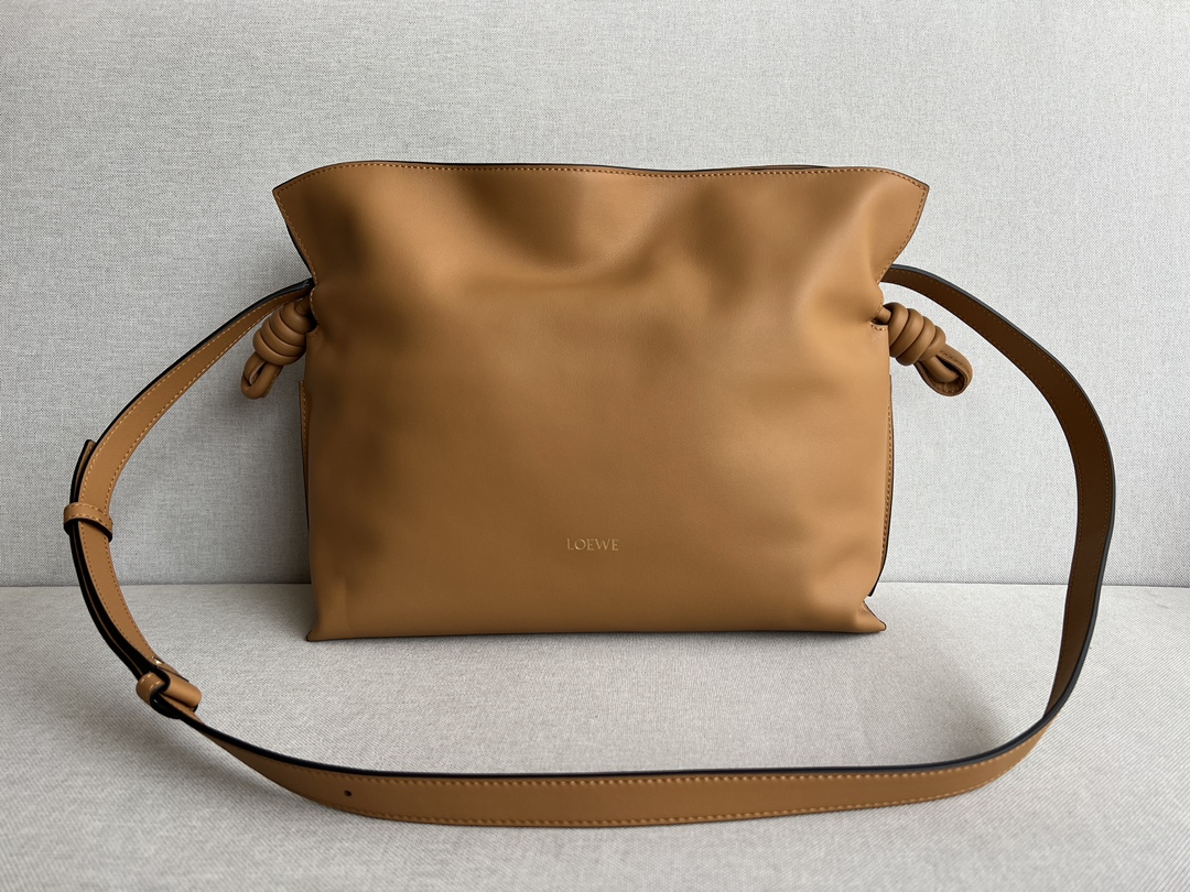 LOEWE Medium Flamenco clutch in nappa calfskin Warm Desert