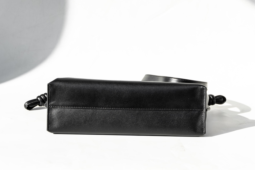 LOEWE Mini Flamenco clutch in nappa calfskin Black