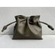 LOEWE Mini Flamenco clutch in nappa calfskin Dark Khaki Green