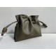 LOEWE Mini Flamenco clutch in nappa calfskin Dark Khaki Green