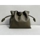 LOEWE Mini Flamenco clutch in nappa calfskin Dark Khaki Green