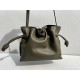 LOEWE Mini Flamenco clutch in nappa calfskin Dark Khaki Green