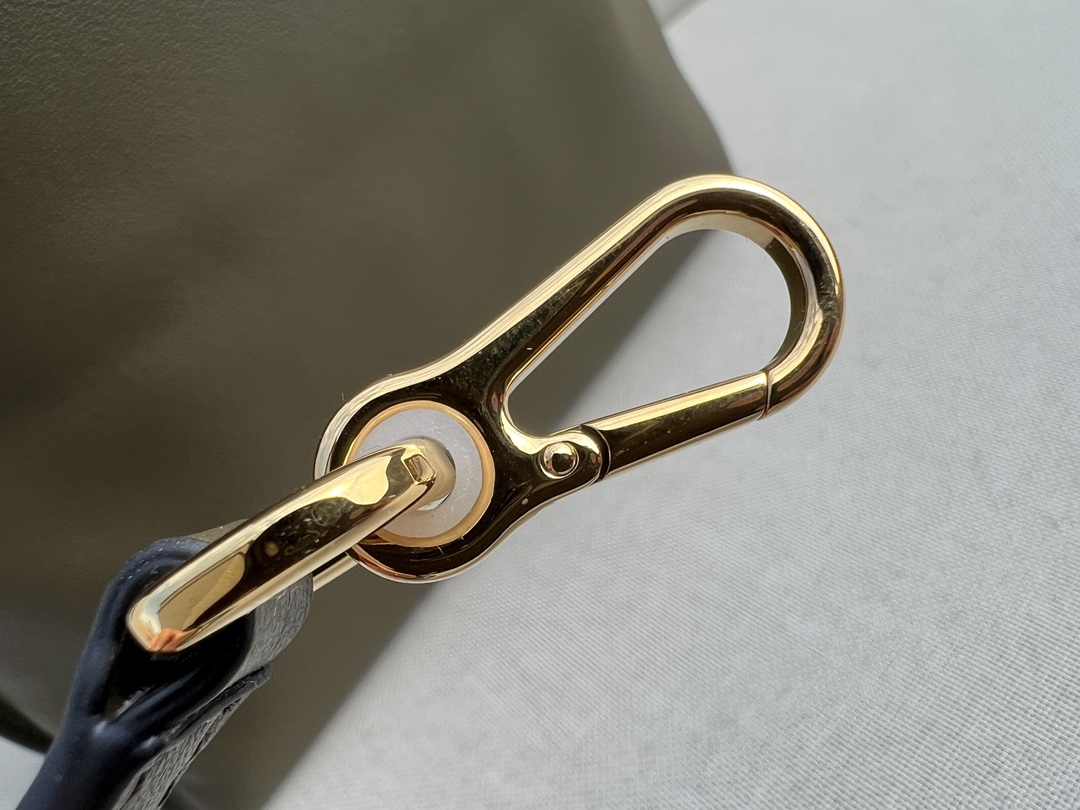 LOEWE Mini Flamenco clutch in nappa calfskin Dark Khaki Green