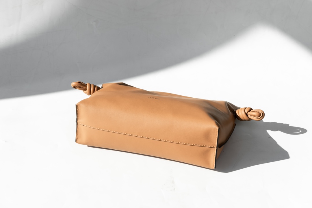 LOEWE Mini Flamenco clutch in nappa calfskin Warm Desert