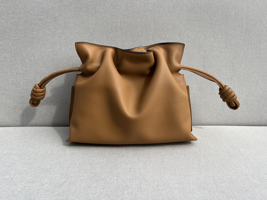 LOEWE Mini Flamenco clutch in nappa calfskin Warm Desert