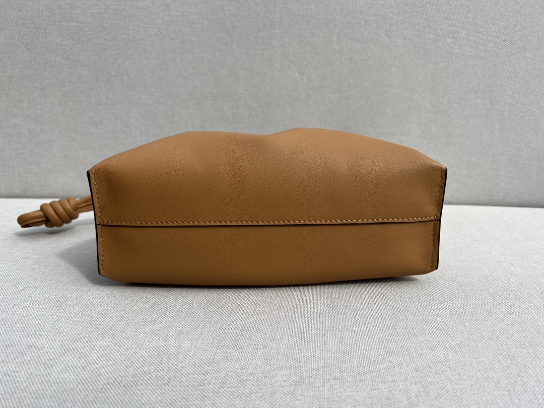 LOEWE Mini Flamenco clutch in nappa calfskin Warm Desert