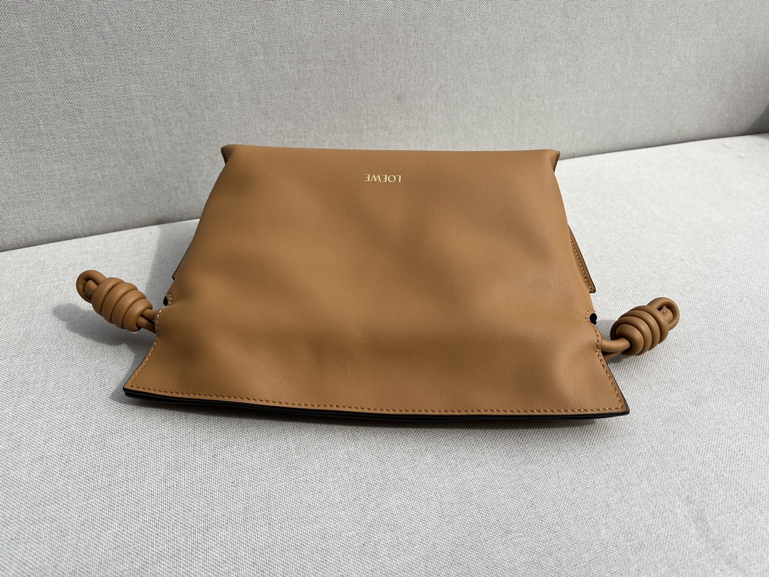 LOEWE Mini Flamenco clutch in nappa calfskin Warm Desert