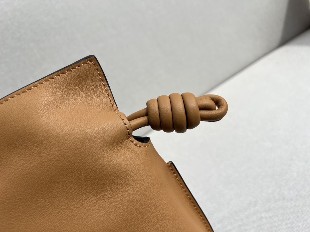 LOEWE Mini Flamenco clutch in nappa calfskin Warm Desert