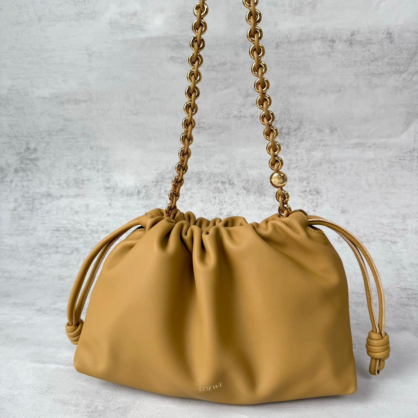 LOEWE Medium Flamenco purse in mellow nappa lambskin Sahara