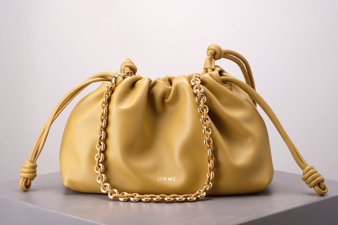 LOEWE Medium Flamenco purse in mellow nappa lambskin Sahara