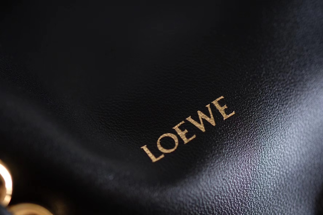 LOEWE Mini Flamenco Purse bag in mellow nappa lambskin Black