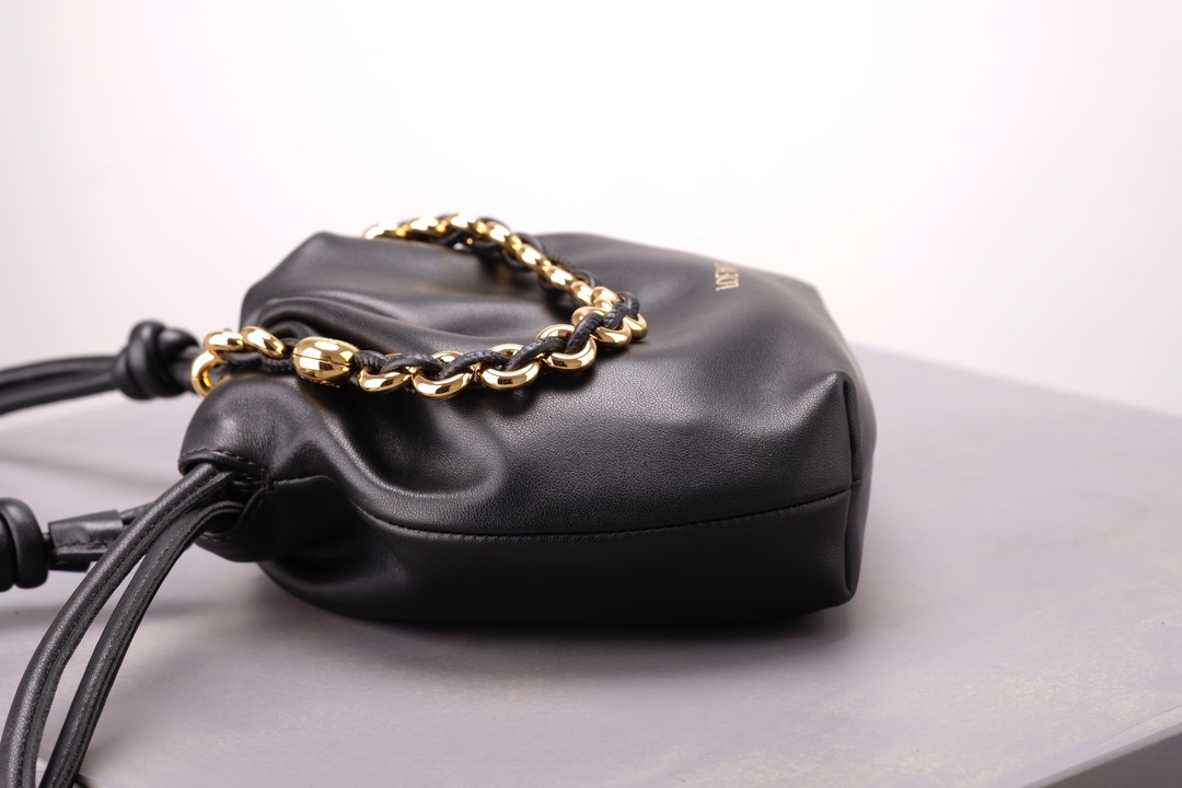 LOEWE Mini Flamenco Purse bag in mellow nappa lambskin Black