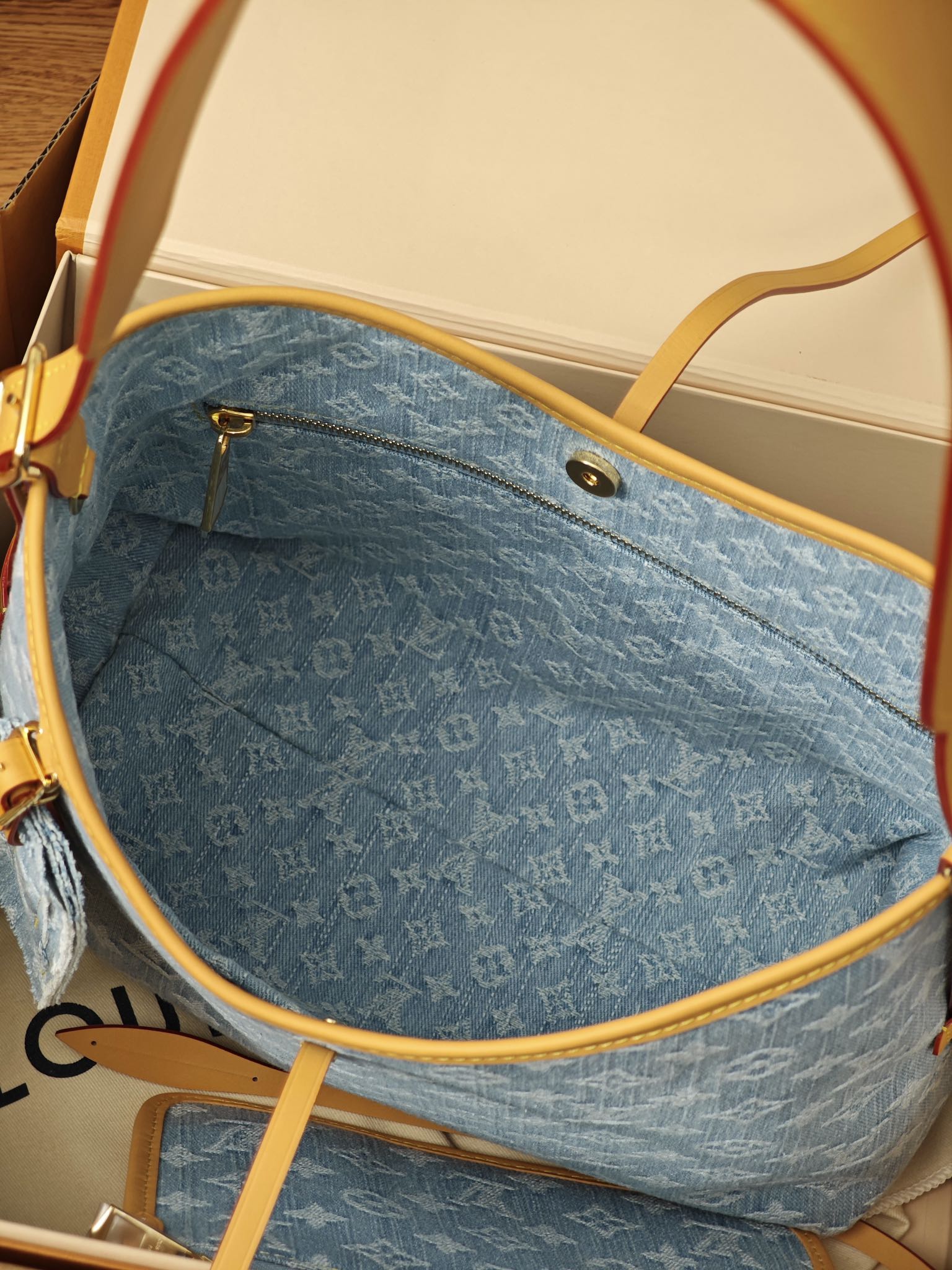 LOUIS VUITTON M11462 CarryAll PM Sky Blue Denim