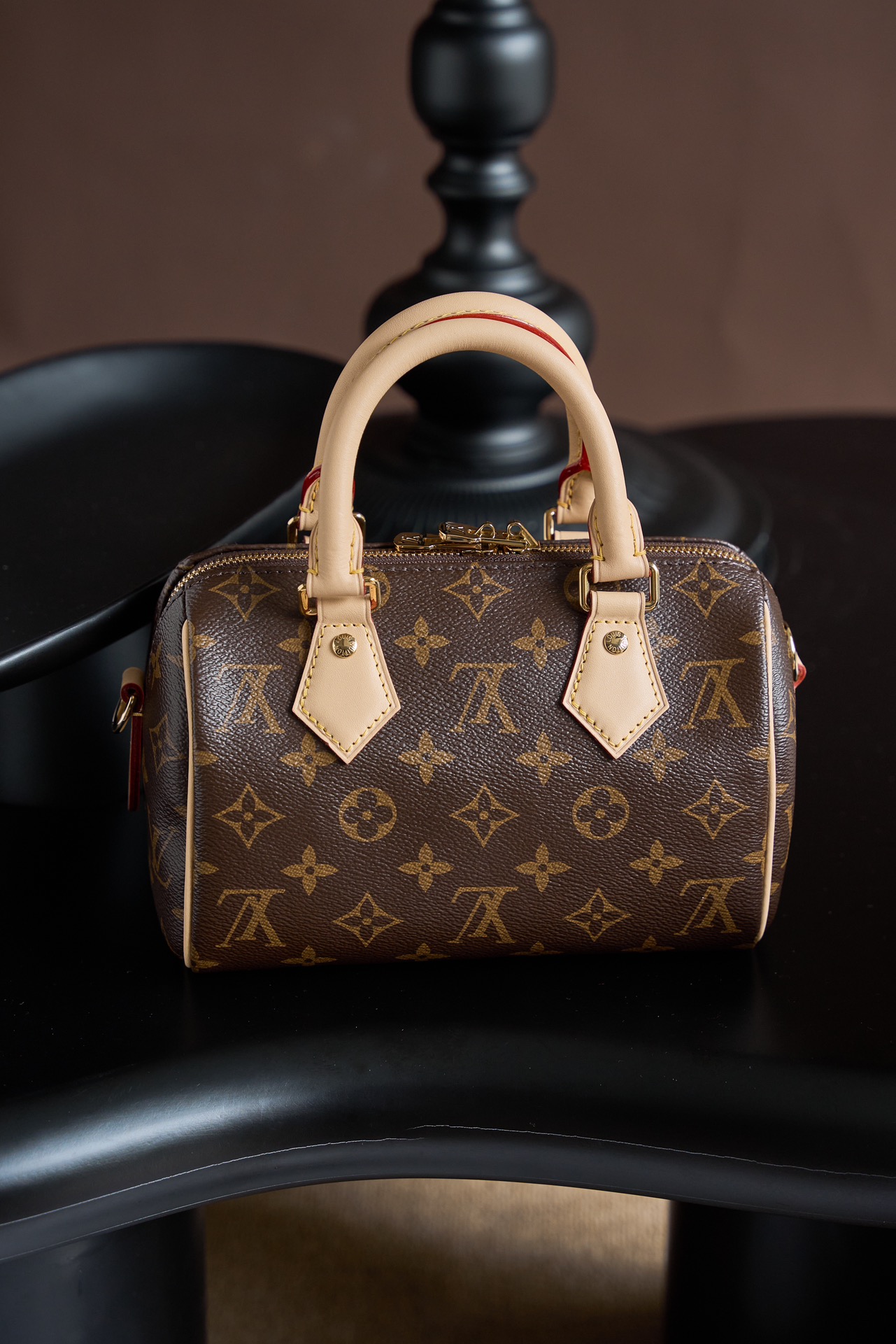 LOUIS VUITTON M46234 Speedy Bandoulière 20 Black Strap