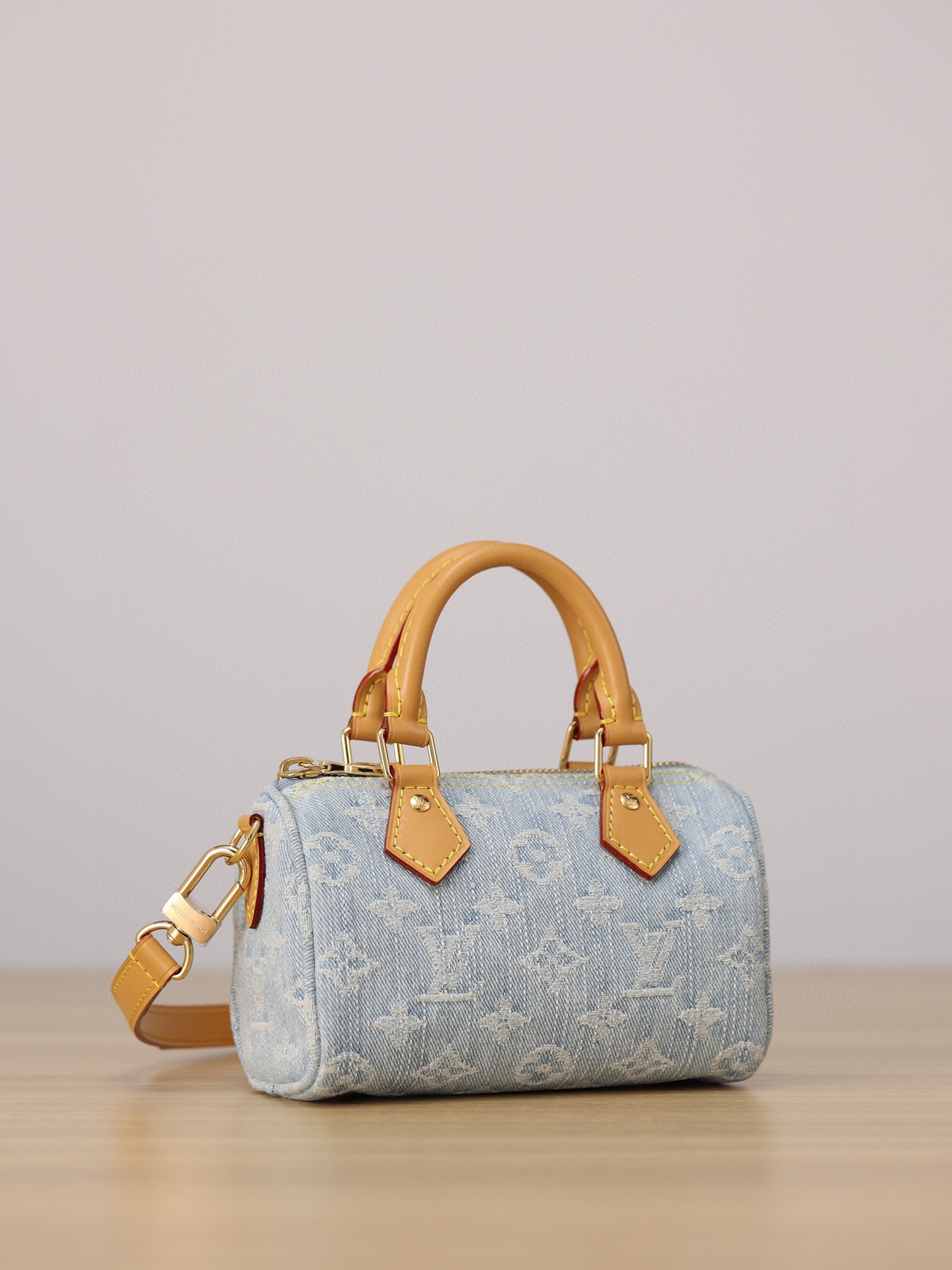 LOUIS VUITTON M11212 Nano Speedy Sky Blue Denim