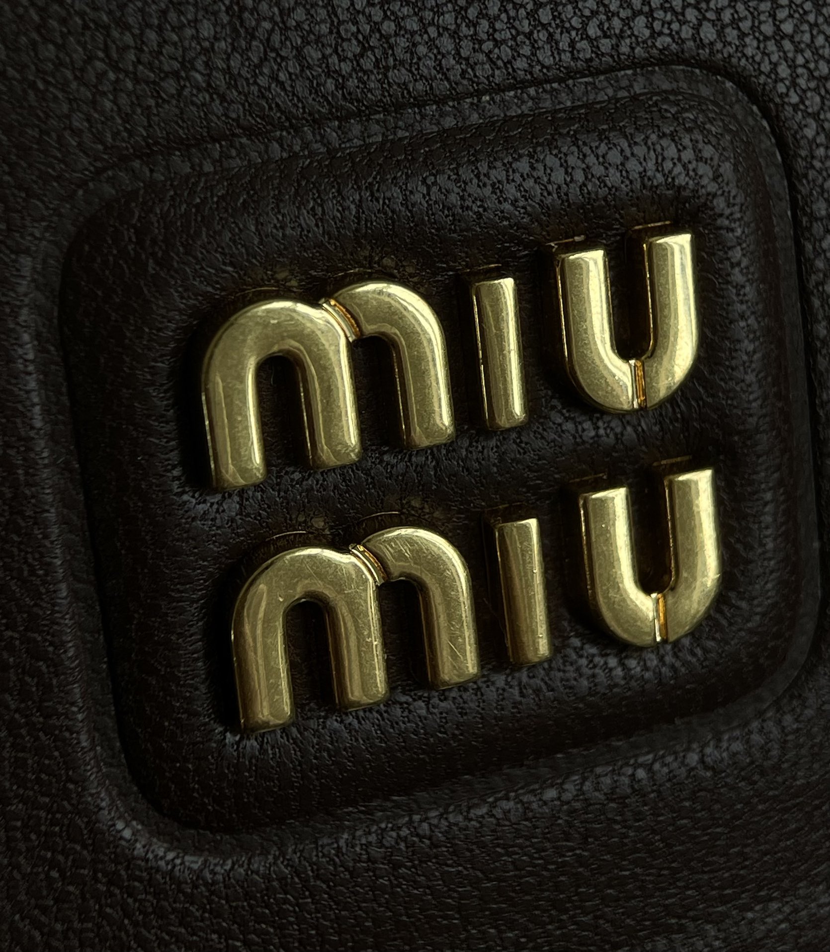 MIU MIU Aventure nappa leather bag Briarwood