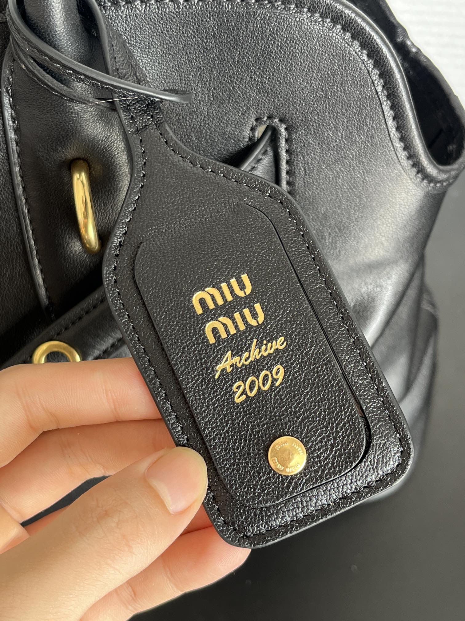 MIU MIU Aventure nappa leather bag Black