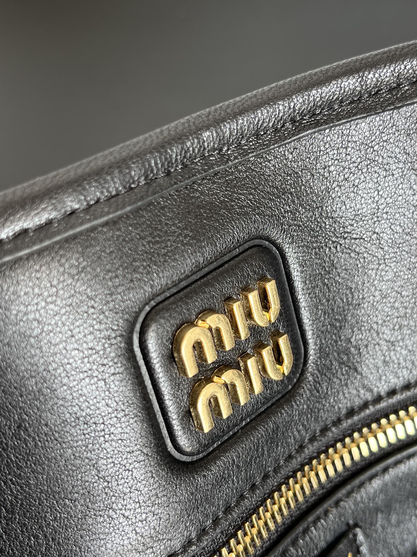 MIU MIU Aventure nappa leather bag Black